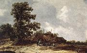 Jan van Goyen Farmyard with Haystack Germany oil painting artist